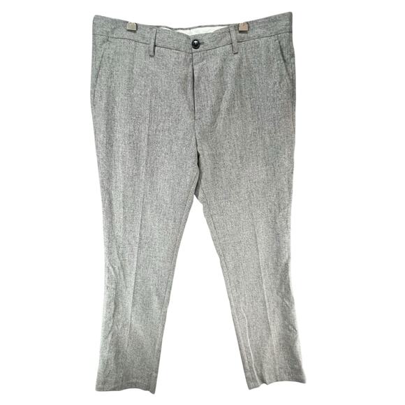 Wills Huckberry Pants Mens 38 Gray Stretch Wool Blend All Season Modern Trousers - Picture 1 of 15